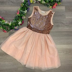 NWT Children’s Place Pink Flip Sequin dress - Size L (10/12)